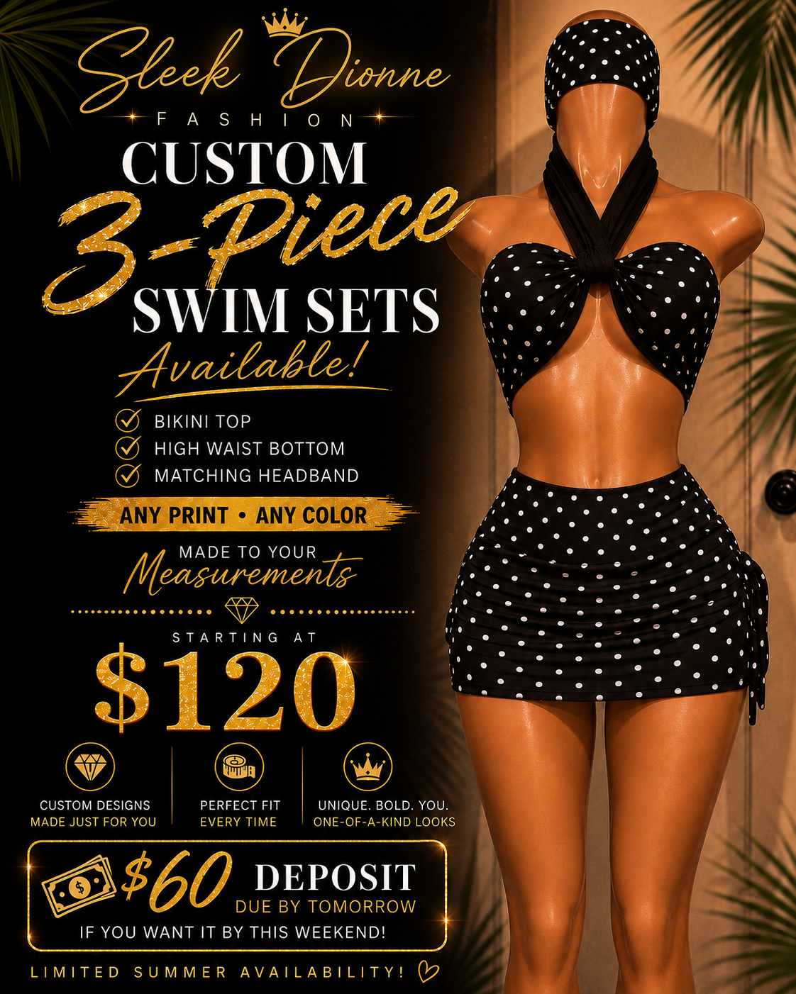 Custom 3-Piece Swim Sets flyer